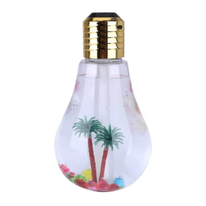 Umidificator EDAR, LED Alb/Transparent, Forma de Bec, Palmier