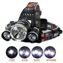 Lanterna Frontala EDAR Din Aluminiu Cu 3 LED-uri Si Acumulator, 15 W, Pentru Camping/Pescuit/Vanatoare Lanterna Frontala EDAR Din Aluminiu Cu 3 LED-uri Si Acumulator, 15 W, Pentru Camping/Pescuit/Vanatoare
