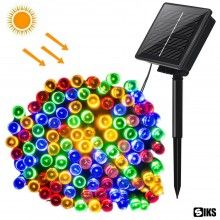 Instalatie De Craciun SIKS Cu Panou Solar, Liniara 10 M, 100 Leduri, Multicolor, 8009WW, Incarcare Solara