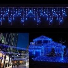 Instalatie LED Liniara SIKS, cu 100 de LED -uri, 7 m lungime, fir verde inchis, Albastru Instalatie LED Liniara SIKS, cu 100 de LED -uri, 7 m lungime, fir verde inchis, Albastru
