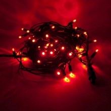Instalatie LED Liniara EDAR, 8 metri, cu 100 de LED -uri, fir verde inchis, Rosu
