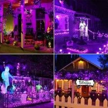 Instalatie LED Liniara EDAR, 8 metri, cu 100 de LED -uri, fir verde inchis, Mov Instalatie LED Liniara EDAR, 8 metri, cu 100 de LED -uri, fir verde inchis, Mov