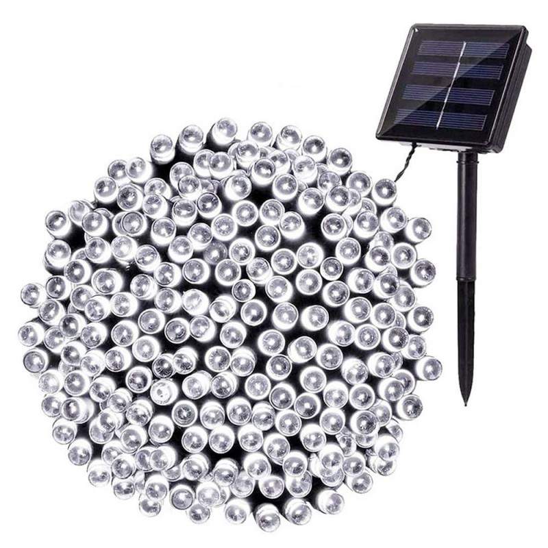 Instalatie SIKS 100 LED-uri, 10 Metri, Incarcare Solara Si Senzor De Lumina, Ghirlanda, Lumina Alb Rece Instalatie SIKS 100 LED-uri, 10 Metri, Incarcare Solara Si Senzor De Lumina, Ghirlanda, Lumina Alb Rece