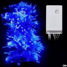 Instalatie de craciun, Model perdea, 8 jocuri de lumina, Franjuri, 300 led, Pentru Exterior/Interior, Fir Alb, Interconectabi...