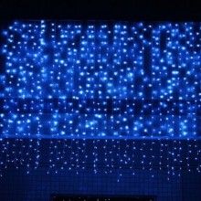 Instalatie de craciun, Model perdea, 8 jocuri de lumina, Franjuri, 300 led, Pentru Exterior/Interior, Fir Alb, Interconectabi...