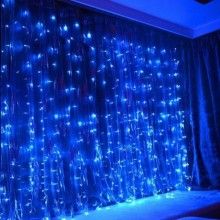 Instalatie de craciun, Model perdea, 8 jocuri de lumina, Franjuri, 300 led, Pentru Exterior/Interior, Fir Alb, Interconectabi...