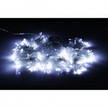 Instalatie de craciun, Model perdea, 8 jocuri de lumina, Franjuri, 300 led, Pentru Exterior/Interior, Fir Alb, Interconectabi...