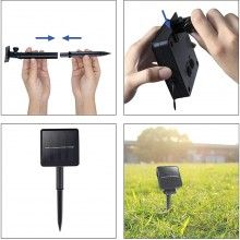 Instalatie De Craciun SIKS, Tub Luminos Solar, Energie Solara, 10 M, 100 LED, 8 Moduri, IP44 Rezistent La Apa, 4.5V, 6W, Mult... Instalatie De Craciun SIKS, Tub Luminos Solar, Energie Solara, 10 M, 100 LED, 8 Moduri, IP44 Rezistent La Apa, 4.5V, 6W, Mult...