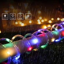 Instalatie De Craciun SIKS, Tub Luminos Solar, Energie Solara, 10 M, 100 LED, 8 Moduri, IP44 Rezistent La Apa, 4.5V, 6W, Mult... Instalatie De Craciun SIKS, Tub Luminos Solar, Energie Solara, 10 M, 100 LED, 8 Moduri, IP44 Rezistent La Apa, 4.5V, 6W, Mult...