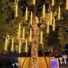 Instalatie de Craciun SIKS Tip Turturi Meteor, 80 cm, 8 Tuburi X 36 LED, 288 LED-uri, Fir Transparent, Lumina Alb Cald Instalatie de Craciun SIKS Tip Turturi Meteor, 80 cm, 8 Tuburi X 36 LED, 288 LED-uri, Fir Transparent, Lumina Alb Cald