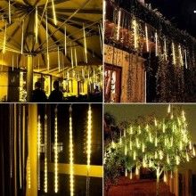 Instalatie de Craciun SIKS Tip Turturi Meteor, 80 cm, 8 Tuburi X 36 LED, 288 LED-uri, Fir Transparent, Lumina Alb Cald Instalatie de Craciun SIKS Tip Turturi Meteor, 80 cm, 8 Tuburi X 36 LED, 288 LED-uri, Fir Transparent, Lumina Alb Cald