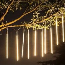 Instalatie de Craciun SIKS Tip Turturi Meteor, 80 cm, 8 Tuburi X 36 LED, 288 LED-uri, Fir Transparent, Lumina Alb Cald Instalatie de Craciun SIKS Tip Turturi Meteor, 80 cm, 8 Tuburi X 36 LED, 288 LED-uri, Fir Transparent, Lumina Alb Cald