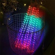 Instalatie de Craciun SIKS Tip Turturi Meteor, 80 cm, 8 Tuburi X 36 LED, 288 LED-uri, Fir Transparent, Lumina Multicolora