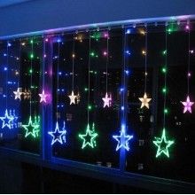 Instalatie Craciun, Perdea Lumini Led,3M,Interconectabila ,8 Programe, Stele Lumina Multicolora Instalatie Craciun, Perdea Lumini Led,3M,Interconectabila ,8 Programe, Stele Lumina Multicolora