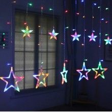 Instalatie Craciun, Perdea Lumini Led,3M,Interconectabila ,8 Programe, Stele Lumina Multicolora Instalatie Craciun, Perdea Lumini Led,3M,Interconectabila ,8 Programe, Stele Lumina Multicolora