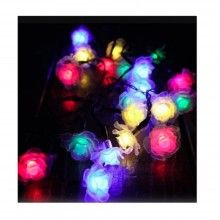 Ghirlanda Luminoasa SIKS Pentru Gradina Cu Incarcare Solara Solara Trandafiri, 50 Led-Uri, Lungime 5 M, Ip44, Multicolora