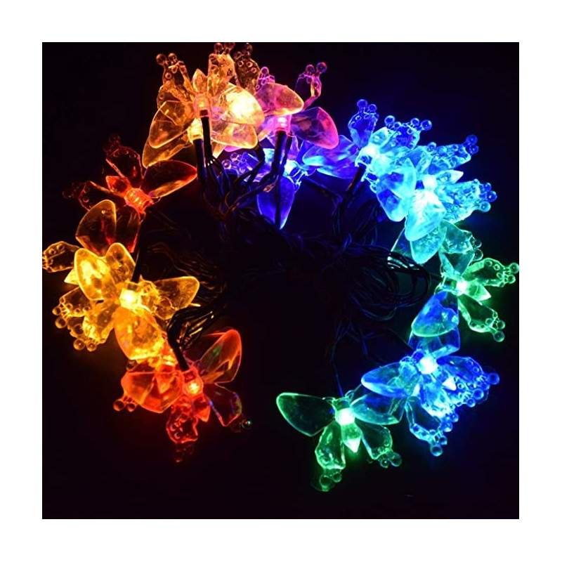Ghirlanda Luminoasa SIKS Pentru Gradina Cu Incarcare Solara Solara Fluturasi, 50 Led-Uri, Lungime 5 M, Ip44, Multicolora Ghirlanda Luminoasa SIKS Pentru Gradina Cu Incarcare Solara Solara Fluturasi, 50 Led-Uri, Lungime 5 M, Ip44, Multicolora