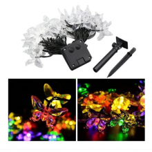 Ghirlanda Luminoasa SIKS Pentru Gradina Cu Incarcare Solara Solara Fluturasi, 50 Led-Uri, Lungime 5 M, Ip44, Multicolora Ghirlanda Luminoasa SIKS Pentru Gradina Cu Incarcare Solara Solara Fluturasi, 50 Led-Uri, Lungime 5 M, Ip44, Multicolora