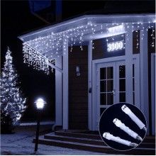 Instalatie Craciun Turturi, 8 M, 200 Led-uri, 8 Jocuri De Lumini, Exterior/Interior, Alb Rece