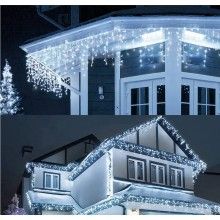 Instalatie Craciun Turturi, 8 M, 200 Led-uri, 8 Jocuri De Lumini, Exterior/Interior, Alb Rece