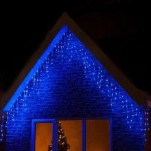 Instalatie Craciun Turturi,8 M, 200 Led-uri, 8 Jocuri De Lumini, Exterior/Interior, Albastru
