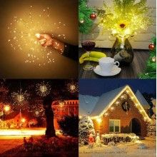 Instalatie De Craciun 5 SIKS, Tip Focuri De Artificii Decorative, Incarcare Panou Solar, 500 Led, 8 Moduri De Iluminare, Lung... Instalatie De Craciun 5 SIKS, Tip Focuri De Artificii Decorative, Incarcare Panou Solar, 500 Led, 8 Moduri De Iluminare, Lung...