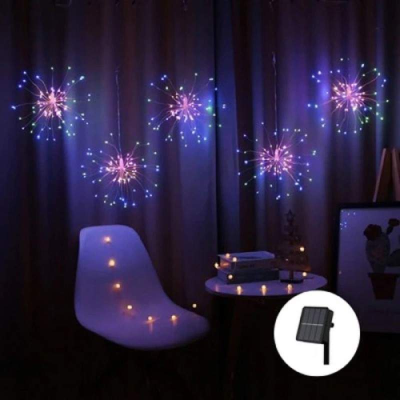 Instalatie De Craciun 5 SIKS, Tip Focuri De Artificii Decorative, Incarcare Panou Solar, 500 Led, 8 Moduri De Iluminare, Lung... Instalatie De Craciun 5 SIKS, Tip Focuri De Artificii Decorative, Incarcare Panou Solar, 500 Led, 8 Moduri De Iluminare, Lung...