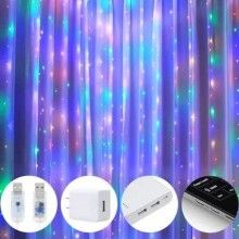 Instalatie De Craciun SIKS,3 M X 3 M, Model Plasa USB, 8 Moduri, 300 Leduri, Rezistenta La Apa, Luminozitate Reglabila, Cu Te... Instalatie De Craciun SIKS,3 M X 3 M, Model Plasa USB, 8 Moduri, 300 Leduri, Rezistenta La Apa, Luminozitate Reglabila, Cu Te...