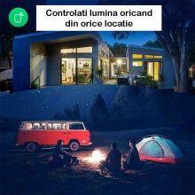 Bec LED Smart RGB SIKS P3, Wi-Fi, E27, 10W, 800 lm, Lumina Alba Si Colorata, Control Vocal, Compatibil Google Assistant, Amaz... Bec LED Smart RGB SIKS P3, Wi-Fi, E27, 10W, 800 lm, Lumina Alba Si Colorata, Control Vocal, Compatibil Google Assistant, Amaz...