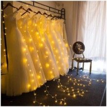 Instalatie luminoasa SIKS tip perdea, 3M × 2M, conectare usb, 8 jocuri de lumini, pentru interior, Telecomanda Inclusa, Alb cald