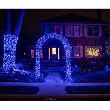 Instalatie Craciun Turturi SIKS, Ghirlanda curgatoare, 12 m, 300 Led-uri, 8 jocuri de lumini, Franjuri, Exterior/Interior, Fi...