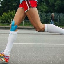 Banda Kinesiologica EDAR pentru suportul muschilor, pentru sportivi si atleti, Albastru