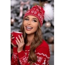 Set Dama Craciun EDAR, Compleu din Tricot, Rochie, Caciula, Sosete Lungi, Marime Universala, Culoare Rosu/Alb Set Dama Craciun EDAR, Compleu din Tricot, Rochie, Caciula, Sosete Lungi, Marime Universala, Culoare Rosu/Alb