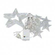 Instalatie Craciun, Perdea Lumini LED, Luna Si Stele Lumina Calda, 3M, Interconectabila, 8 Programe