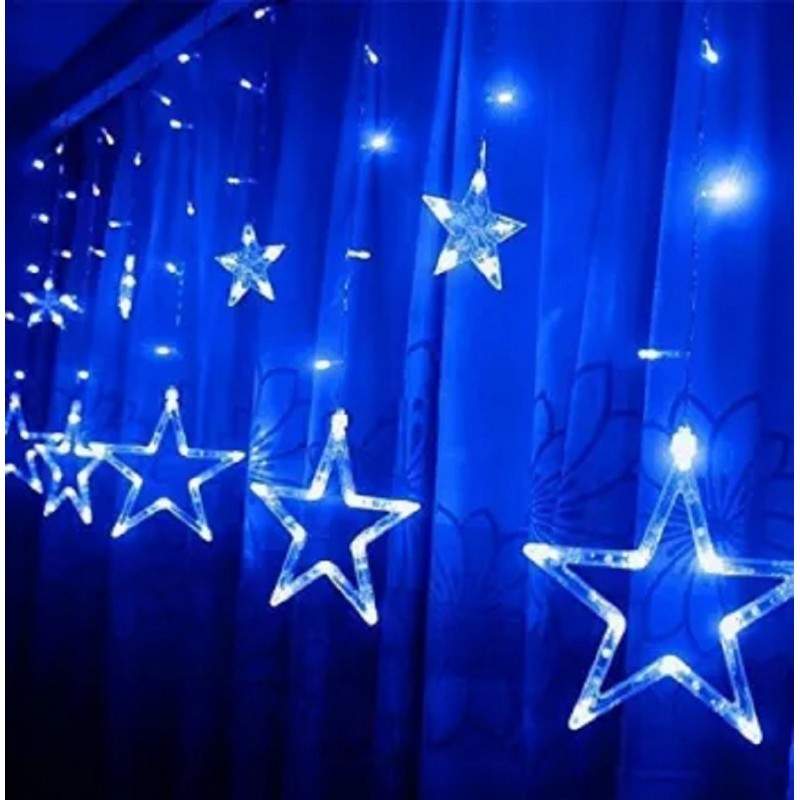 Instalatie Craciun EDAR, Perdea Stele Cazatoare, Lumini Led, 3M,Interconectabila ,8 Programe, Albastra Instalatie Craciun EDAR, Perdea Stele Cazatoare, Lumini Led, 3M,Interconectabila ,8 Programe, Albastra