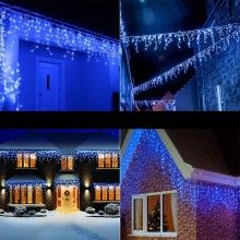 Instalatie Craciun Turturi EDAR tip Ghirlanda curgatoare cu Franjuri, Exterior/Interior, 8 jocuri de lumini, Fir Alb, Interco... Instalatie Craciun Turturi EDAR tip Ghirlanda curgatoare cu Franjuri, Exterior/Interior, 8 jocuri de lumini, Fir Alb, Interco...