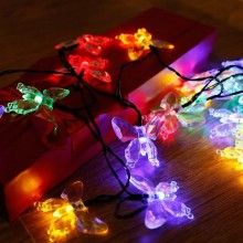 Ghirlanda Luminoasa EDAR Fluturasi, Interior/Exterior, Incarcare Solara Solara, 50 Led-Uri, Lungime 5 M, Protectie Ip44, Mult...
