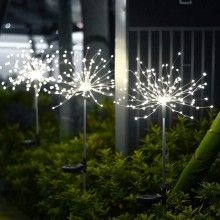 Instalatie De Craciun EDAR 5 Tip Focuri De Artificii Decorative, Interconectabila, 500 Led, 8 Moduri De Iluminare, Lungime 5m...