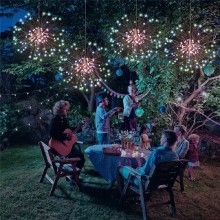 Instalatie De Craciun EDAR 5 Tip Focuri De Artificii Decorative, Interconectabila,500 Led, 8 Moduri De Iluminare, Lungime 5m,...
