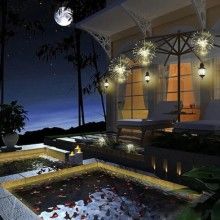 Instalatie De Craciun EDAR, 500 LED, 5 Tip Focuri De Artificii Decorative, Panou Solar, 8 Moduri De Iluminare, Lungime 5m, Al...
