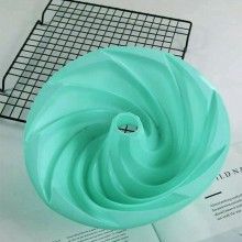 Forma SIKS pentru Copt Prajituri, Tort, Material Silicon, Rotunda, 22x9.5 cm, Turcoaz