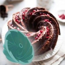Forma SIKS pentru Copt Prajituri, Tort, Material Silicon, Rotunda, 22x9.5 cm, Turcoaz