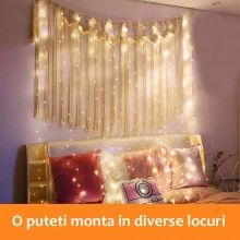Instalatie De Craciun SIKS, 3 M X 2 M, Model Plasa USB, 8 Moduri, Perdea Alb Cald, 300 Leduri, Rezistenta La Apa, Luminozitat... Instalatie De Craciun SIKS, 3 M X 2 M, Model Plasa USB, 8 Moduri, Perdea Alb Cald, 300 Leduri, Rezistenta La Apa, Luminozitat...