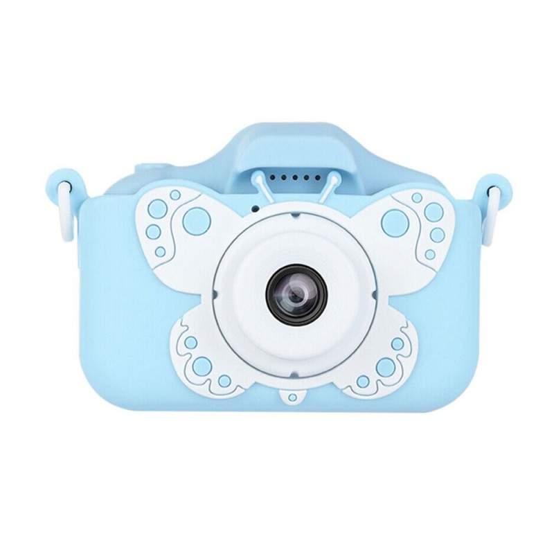Camera Foto/Video SIKS Pentru Copii Model Fluture, Ecran LCD De 2.0 Inch, Camera Duala, Jocuri, Rezolutie Foto 20MP, Video 10...