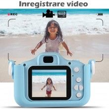 Camera Foto/Video SIKS Pentru Copii Model Fluture, Ecran LCD De 2.0 Inch, Camera Duala, Jocuri, Rezolutie Foto 20MP, Video 10...