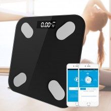 Cantar de Baie Corporal Smart Digital SIKS ABJ178, Conectare Bluetooth, Afisaj LCD, Greutate Maxima 180 KG, Indice de Masa Co...