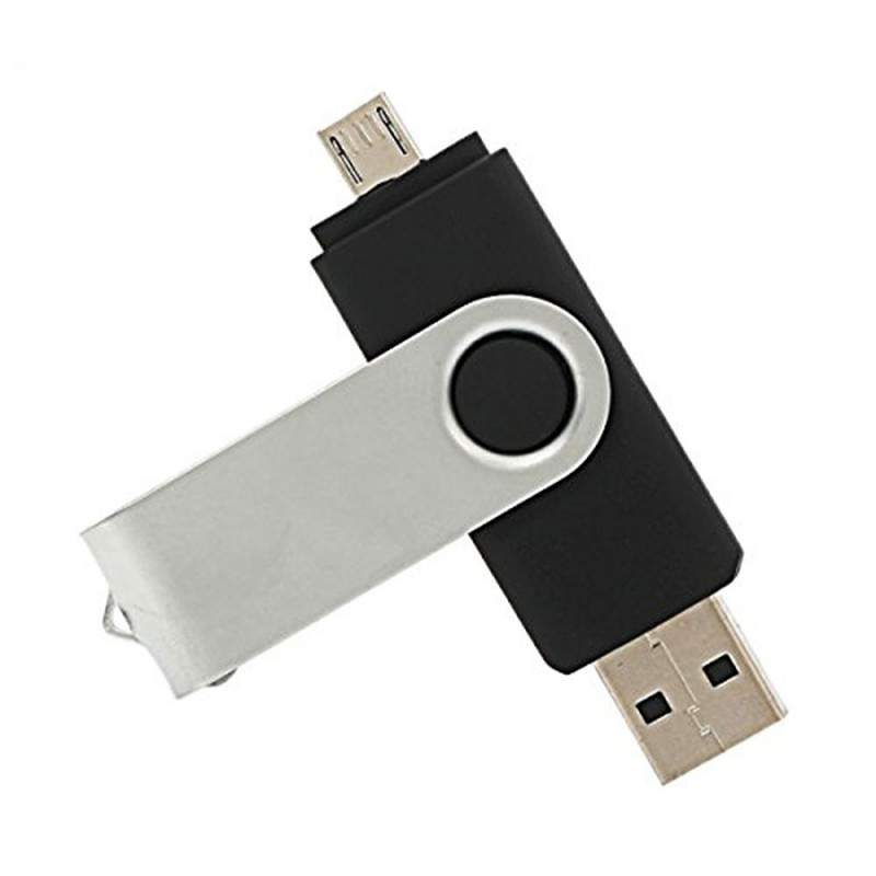 Stick Memorie SIKS, 8 GB, 2 IN 1, cu USB 3.0 si micro-USB, Rotativ 360⁰, Waterproof, Compatibil cu Smart Phone, Computer, Tab...