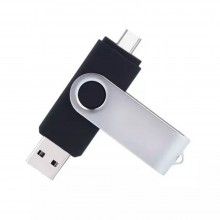 Stick Memorie SIKS, 8 GB, 2 IN 1, cu USB 2.0 si Type-C, Rotativ 360⁰, Waterproof, Compatibil cu Smart Phone, Computer, Tablet...