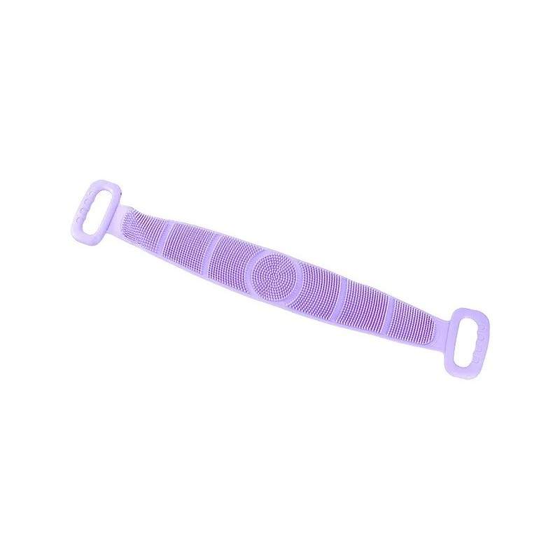 Banda Pentru Igiena Corporala EDAR, 2in1, Masaj Si Exfoliere, Activeaza circulatia, Silicon moale, 71.5x7.5, Mov