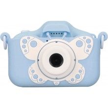 Camera Foto/Video EDAR, Pentru Copii, Model Fluture, Ecran LCD, Camera Duala, Rezolutie Foto 20MP, Video 1080P Full HD, Albastru